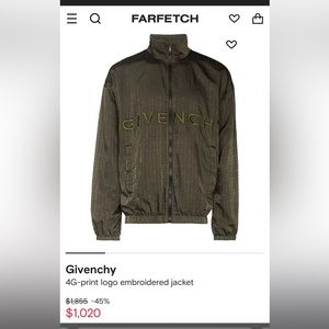 Givenchy 4G print logo embroidered jacket